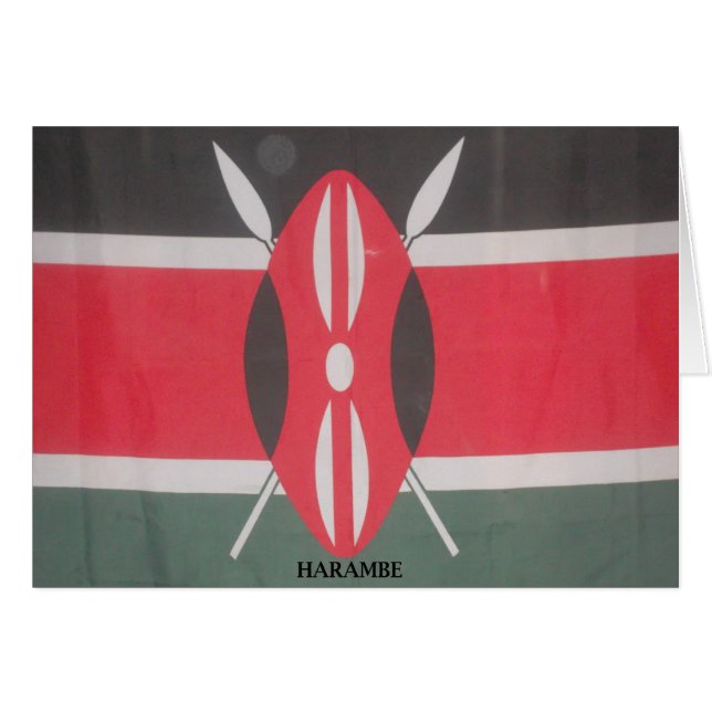 Imprimer le drapeau du Kenya vintage (Devant horizontal)