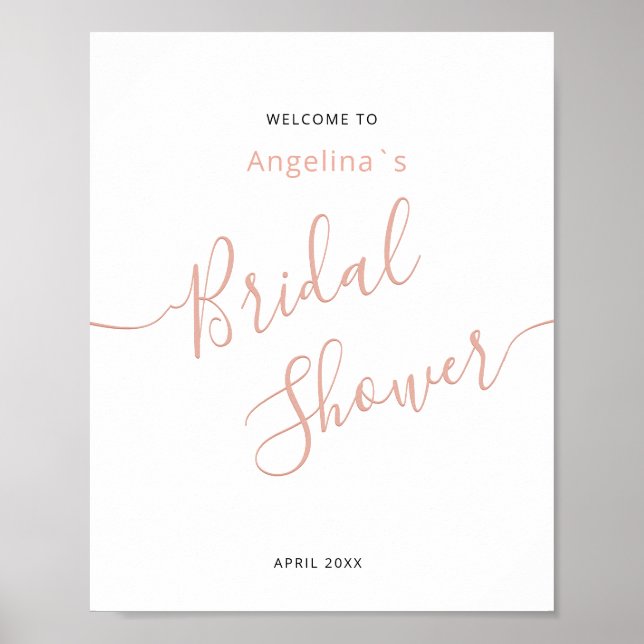 Imprimer, papier affiche BIENVENUE À la douche de  (Devant)