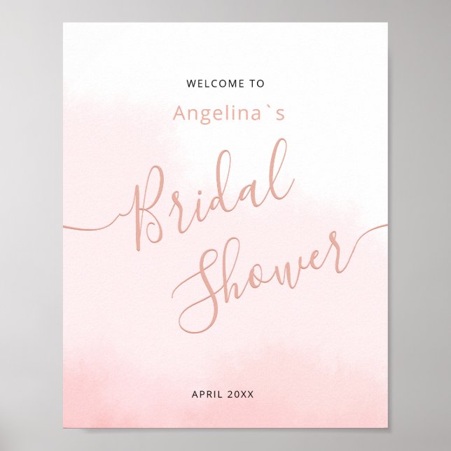 Imprimer, papier affiche BIENVENUE À la douche de  (Devant)
