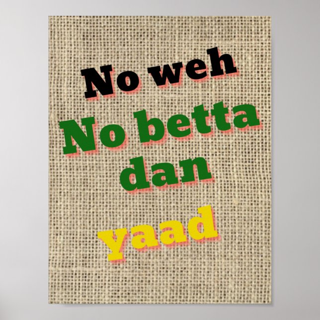 Imprimer, Poster de Valeur Papier (mat) - Yaad Vib (Devant)