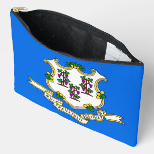 Imprimer Sac à coudre avec drapeau Connecticut, US