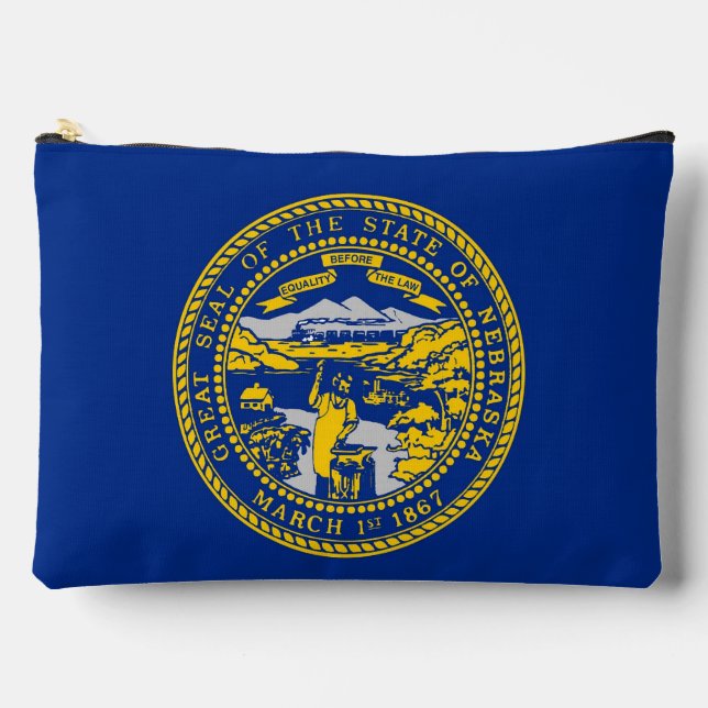 Imprimer Sac à coudre avec drapeau du Nebraska, US (Recto)