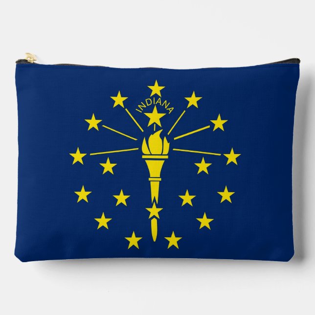 Imprimer Sac à coudre avec drapeau Indiana, US (Recto)