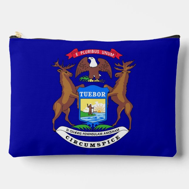 Imprimer Sac à coudre avec le drapeau du Michigan, (Recto)