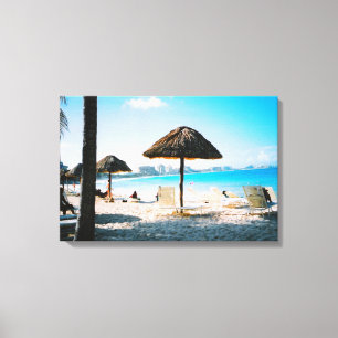 Imprimer toile de plage tropicale