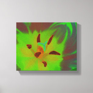 Imprimer toile de tulipe verte Mystic