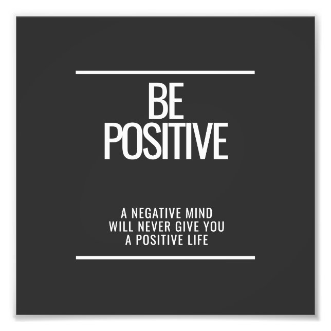 Imprimer une photo motivationnelle positive (Devant)