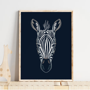 Imprimer Zebra Wildlife Poster de animal Zebra
