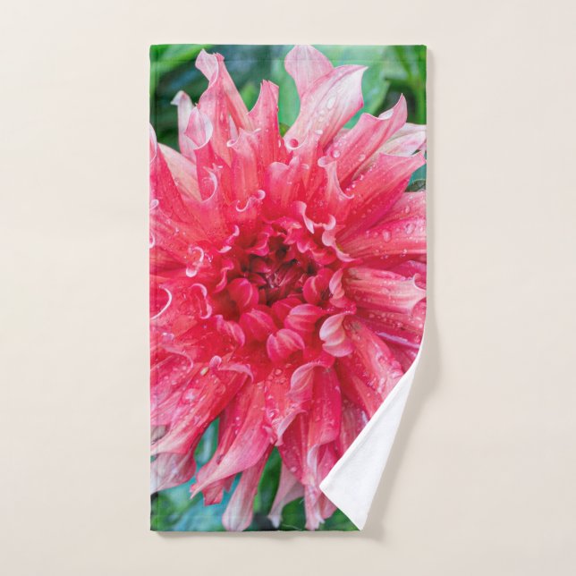 Imprimerie canadienne Pink Dahlia (Serviette à main)