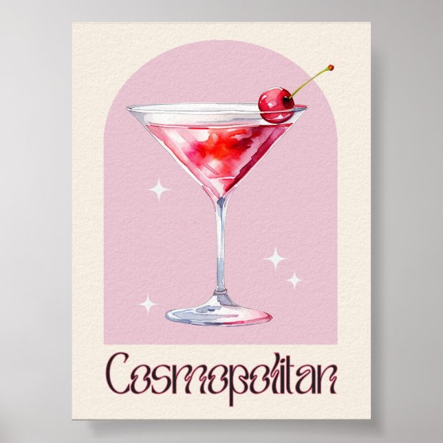 Imprimerie d'art cosmopolite | Poster de cocktails (Devant)
