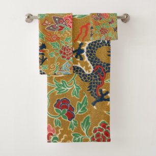 Imprimerie de dragon floral japonais d'antan