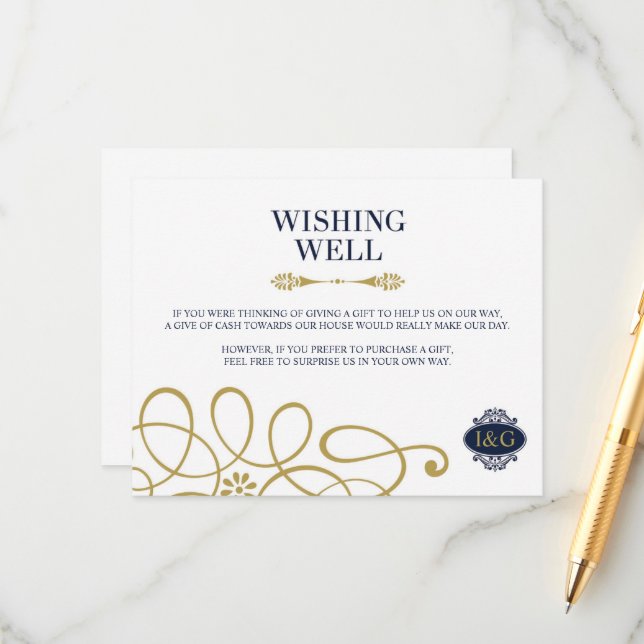 Imprimez Moderne La carte de bien-être du Mariage  (Devant/Arrière en situation)