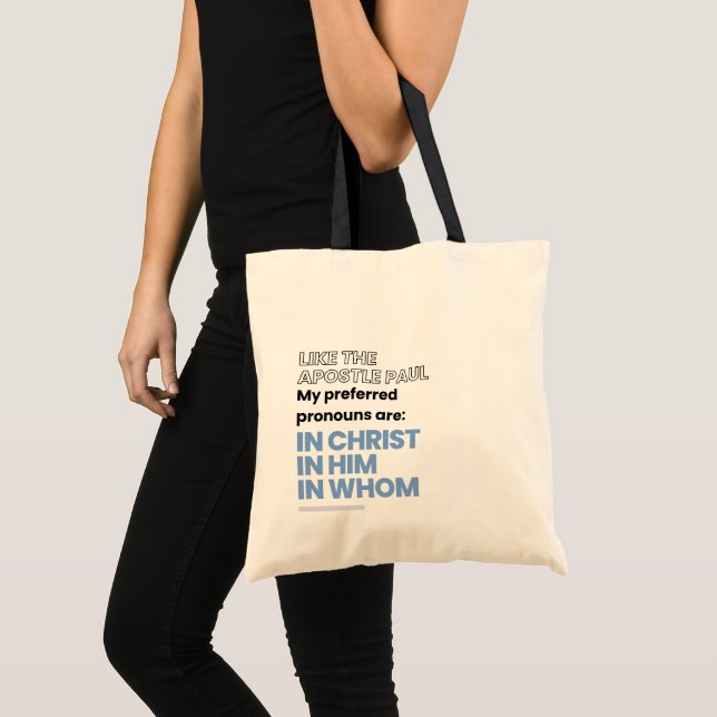 In Christ pronouns Tote Bag (Devant (produit))