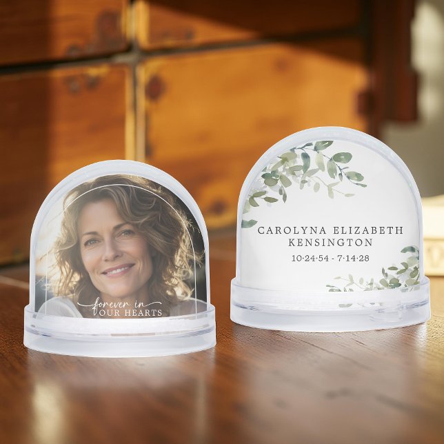 In Love Mémoire Élégante garde photo (In Loving Memory Elegant Photo Keepsake Snow Globe)
