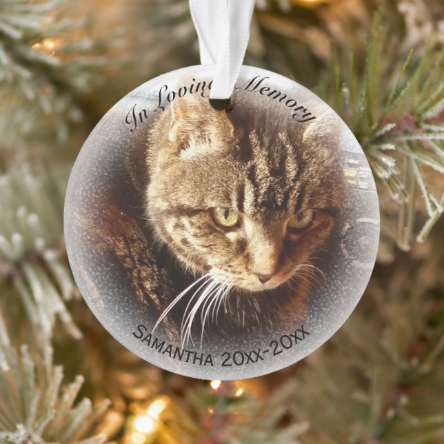 In Love Memory Photo Name Cat Dog Pet Memorial (Arbre)