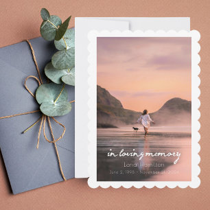 In Love Memory Script Photo Funeral Programme