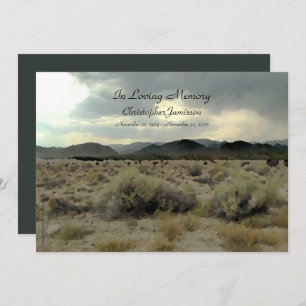 In Love Memory Service Invitation Mountain Storm