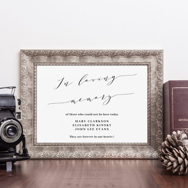 In loving memory wedding sign poster (Créateur téléchargé)