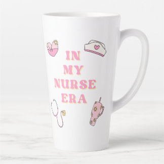 In My Nurse Era Pink Cute Retro Coffee Latte Mug