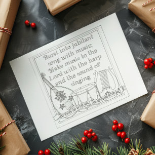 Incendie dans la chanson Coloriage livre carte pos