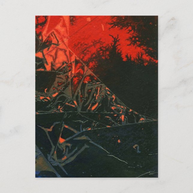 "Incendie de marais #3" Carte postale abstraite de (Devant)