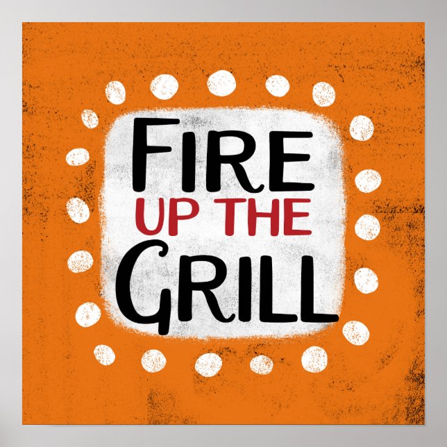 Incendie Le Grill Poster Mur Art (Devant)