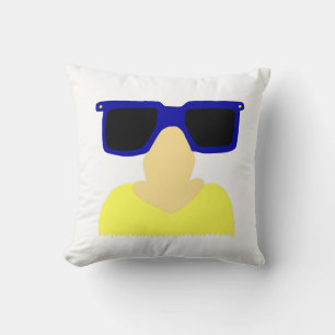 Incognito Mustache & Lunettes Coussin blonde