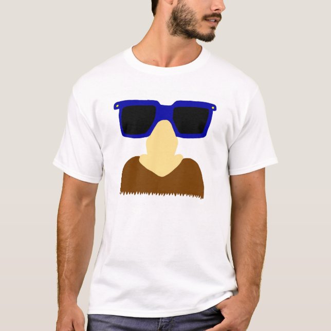 Incognito Mustache & lunettes T-shirt de base pour (Devant)