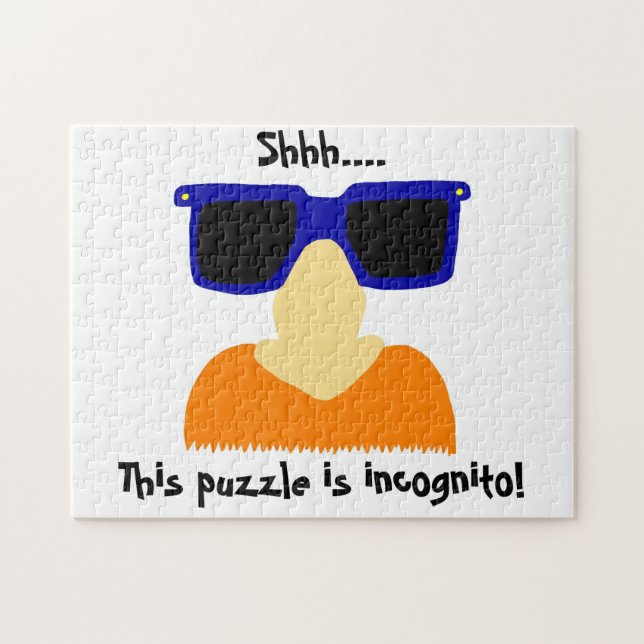 Incognito Mustache & Puzzle de lunettes (Horizontal)