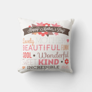 Incroyable maman Joyeuse fête des mères   Coussin 