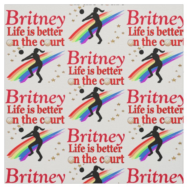 INCROYABLE TISSU PERSONNALISÉ DE FILLE DE VOLLEY-B (Échantillon)