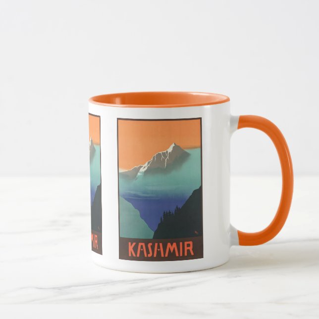 Inde (Cachemire) Voyage Poster tasse - choisir sty (Droite)