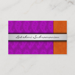 Inde Paisley Peacocks Carte de visite