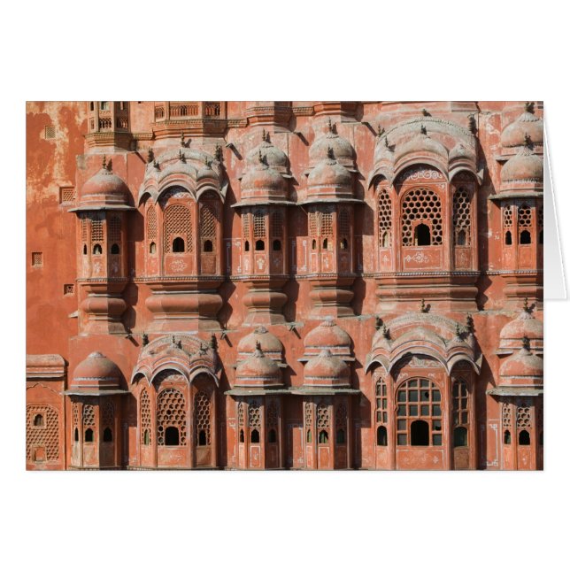 INDE, Rajasthan, Jaipur : Hawa Mahal (Palais des (Devant horizontal)