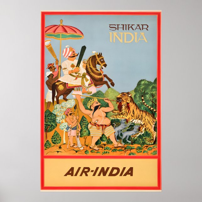 Inde - Shikar  - Impressions de affiches de voyage (Devant)