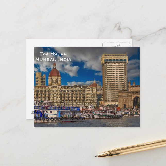 Inde Tourisme Voyage Vintage Ajouter Carte Postale (Devant/Arrière en situation)