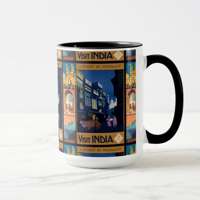 Inde Travel Poster collage tasses (Droite)
