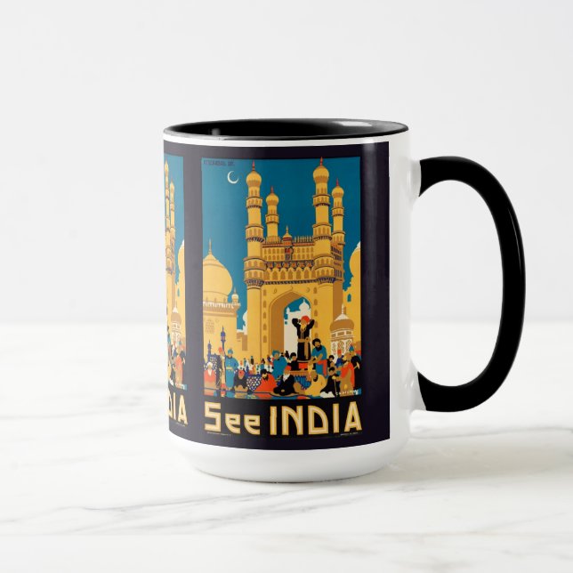 Inde Travel Poster tasses - choisir style (Droite)