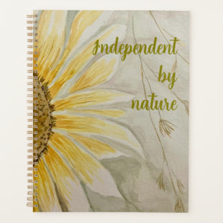 Independent by nature journal sunflower