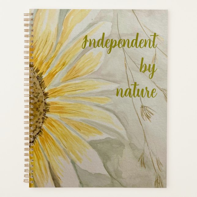 Independent by nature journal  sunflower (Devant)