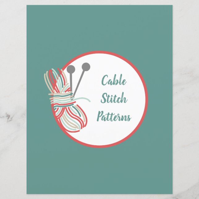 Index de classeur de modèles de tricot de page de  (Devant)