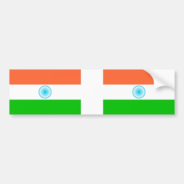 INDIA Carflag, sticker (Devant)