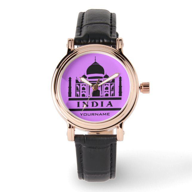 INDIA monogramme personnalisé & montres couleur (Recto)