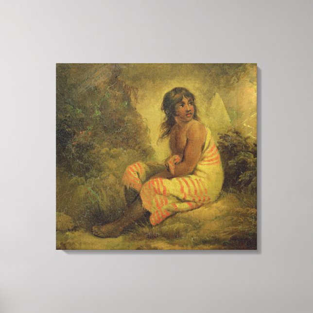 Indian Girl, 1793 (huile sur toile montée sur pann (Recto)