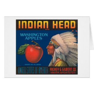 Indian Head Washington Apples Vintage Crate Étique