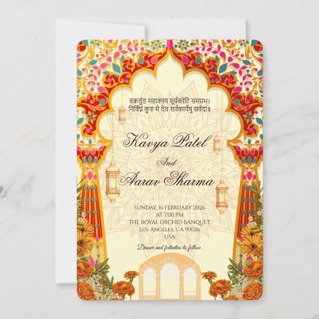 Indian Wedding Invitations for USA (Devant)