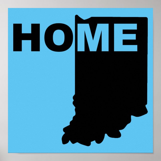 Indiana Maison Loin de l'État Affiche Panneau (Devant)