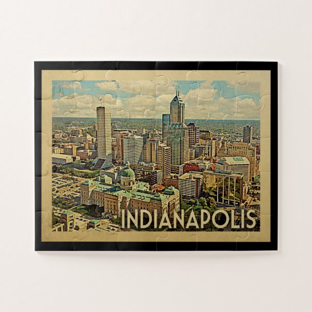 Indianapolis Jigsaw Puzzle Vintage voyage Indiana (Horizontal)