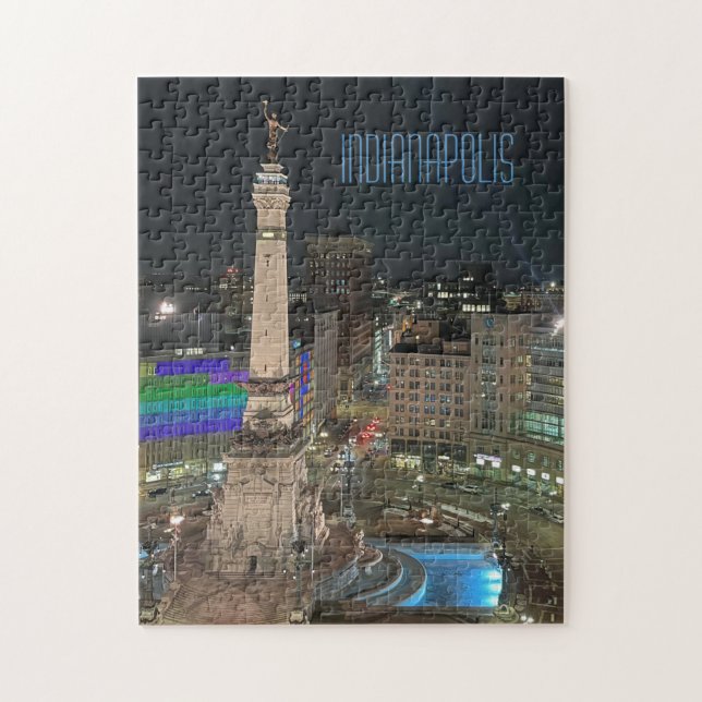 Indianapolis Monument Circle Jigsaw Puzzle (Vertical)
