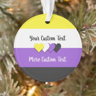 Indicateur de fierté non binaire avec texte